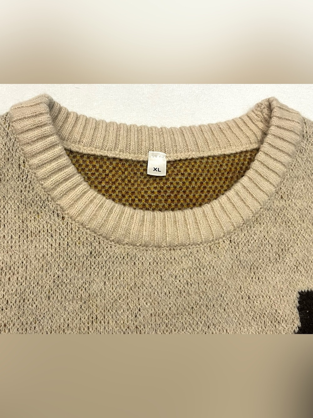 Mymore Women’s Western Cowgirl Cowboy Pullover Crewneck Tan Brown Orange Sweater - Picture 6 of 16